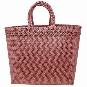 POPPY + SAGE MAISY WOVEN LARGE TOTE RED/BLACK COLORWAY BAG new with tag